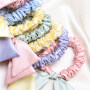 Unique Colorful Silk Satin Scrunchies Hair Accessories For Women